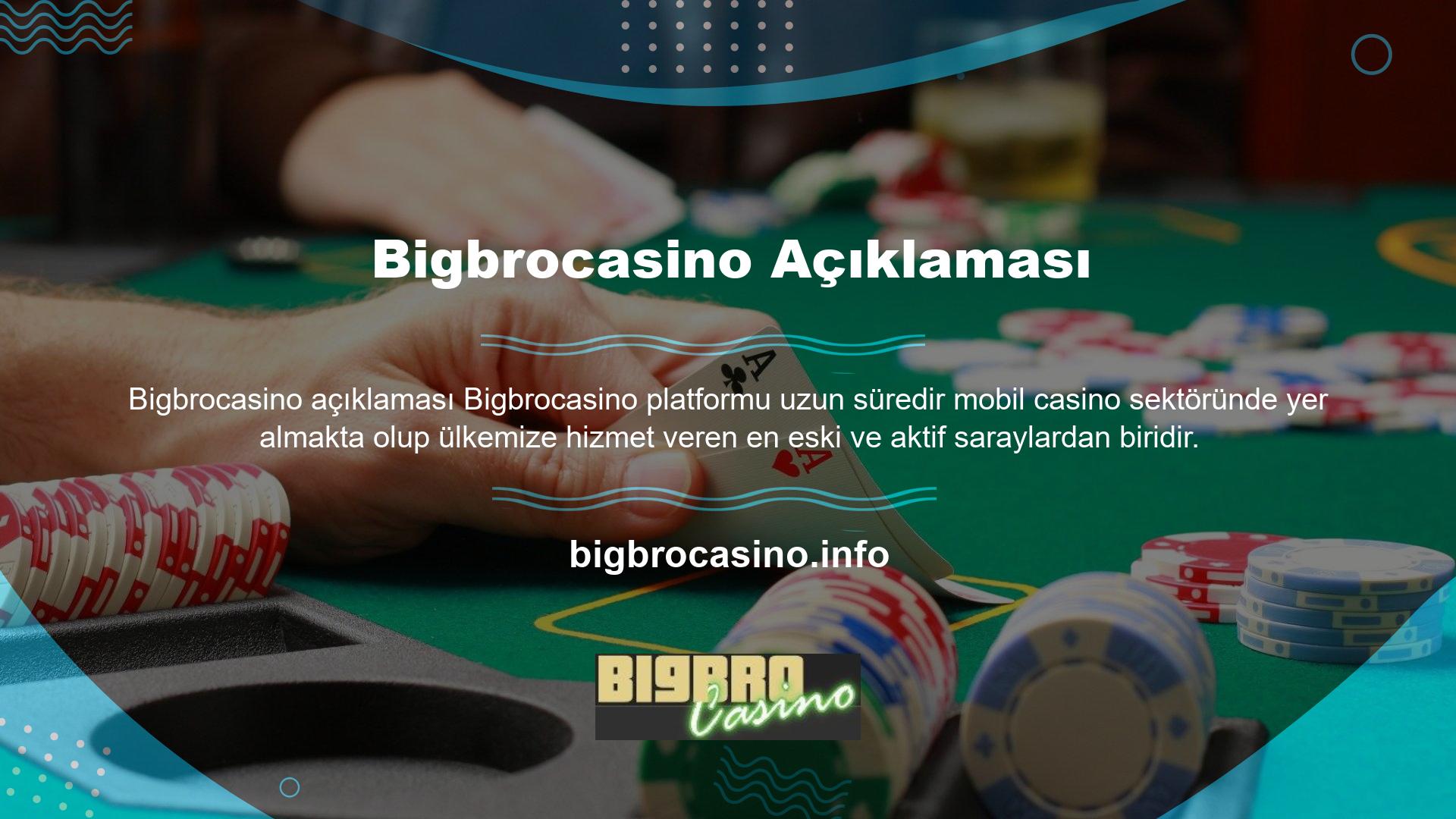 Bigbrocasino bahis giriş sayfası çoğu promosyon kampanyasında çeşitli avantajlar sunar ve bu da onu genellikle Bigbrocasino kullanıcılarının ilgisini çeken profesyonel bir web sitesi haline getirir